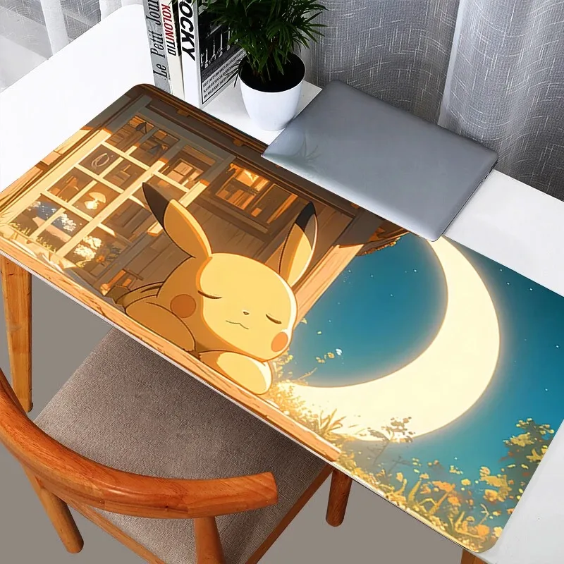 Pokemon Pikachu Mouse Pads XL Lockedge XXL Gaming Accessories Computer Gamer Keyboard Mouse Mat Desk Mousepad for Csgo