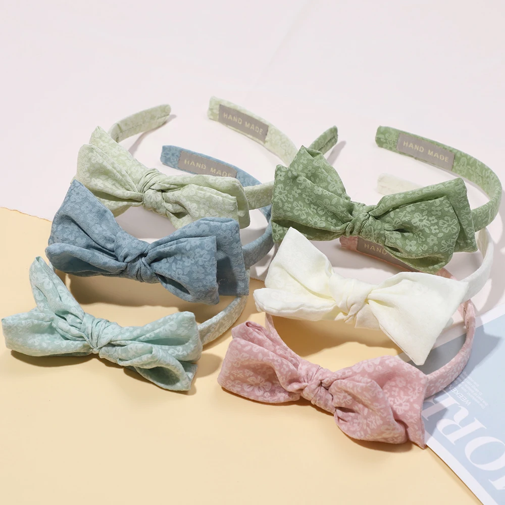 New Printed Bow Children Headband Wide-brimmed Versatile Hairbands Cute Girls Hair Bands Women Hair Accessories Girls Hairband