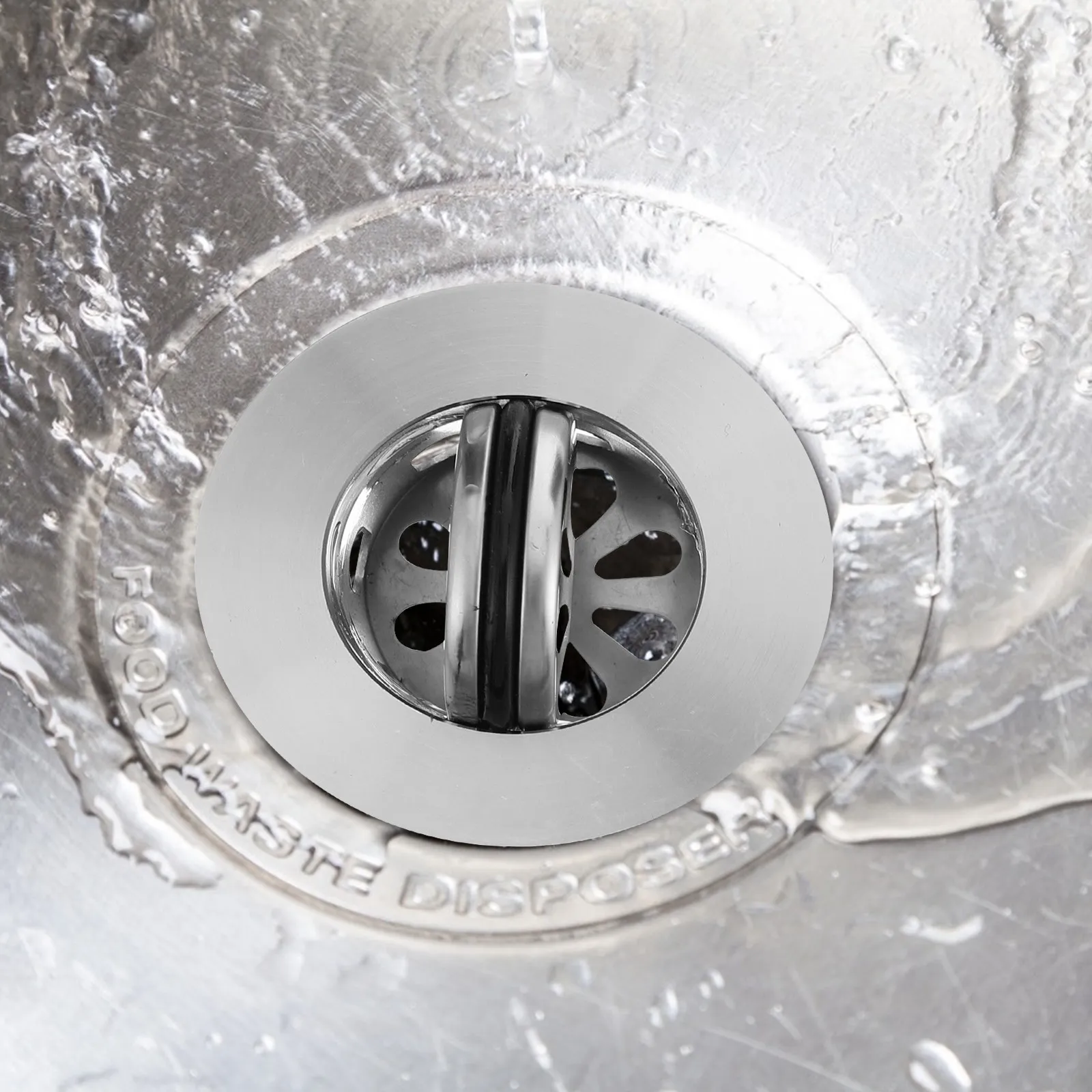 

2Pcs Stainless Steel Sink Stopper Basket Strainer Premium Round Design Non Slip Drain Plug Slotted Drainer for Kitchen Baths