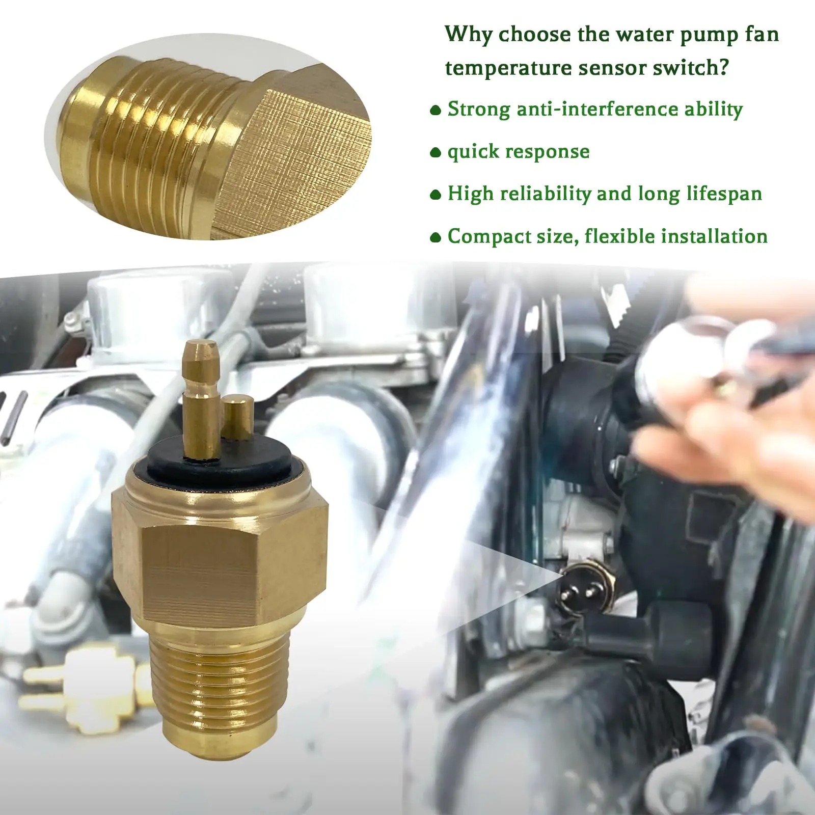 مفتاح مستشعر درجة حرارة الماء الحراري 3084284 3084192 مناسب لـ Polaris Big Boss 350L 400L Trail Blazer Xplorer 400 1993-