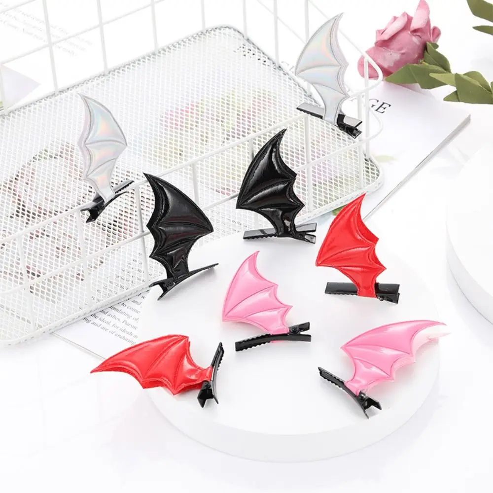 3 pairs Cute Bat Wings Shape Halloween Hairpins Gothic Costume Devil Ears Headband Head Decor Punk Hair Clip Haunted House Party