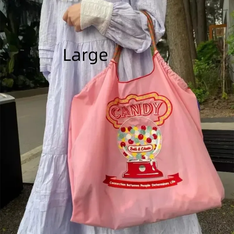 Japanese Embroidered Shopping Bag Handbag Oxford Bag Embroidered Nylon Waterproof Shopping Bag Portable Shoulder Cross-Span Bag