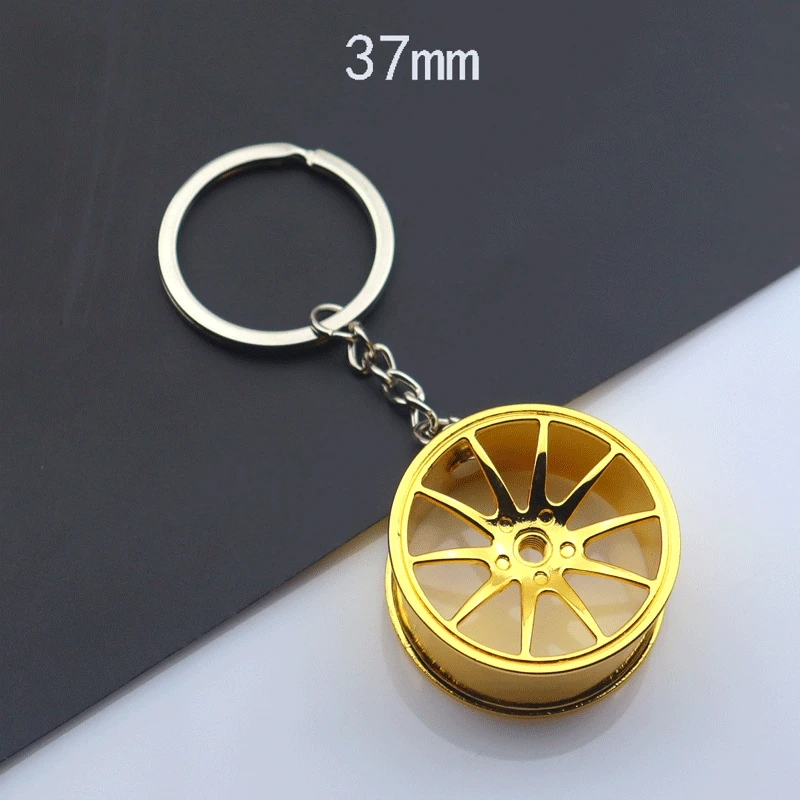 Creative Car Turbo Brake Disc Key Chains Metal Car Modified Components Keyring for Men Bag Pendant Motorcycle Accessories Gift