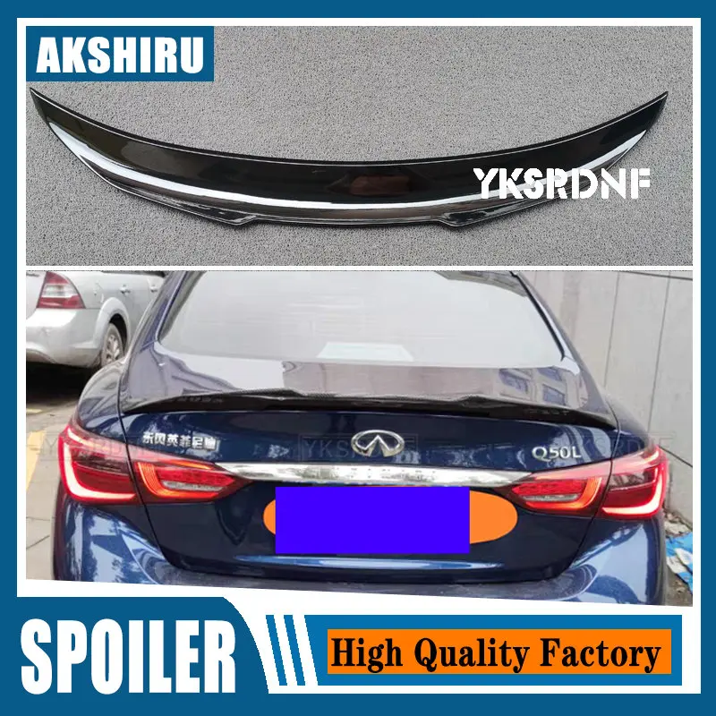 High Quality For Infiniti Q50 Q50S 2014-2020 4-Door Saloon PSM Spoiler ABS Rear Wing Glossy Black Or White