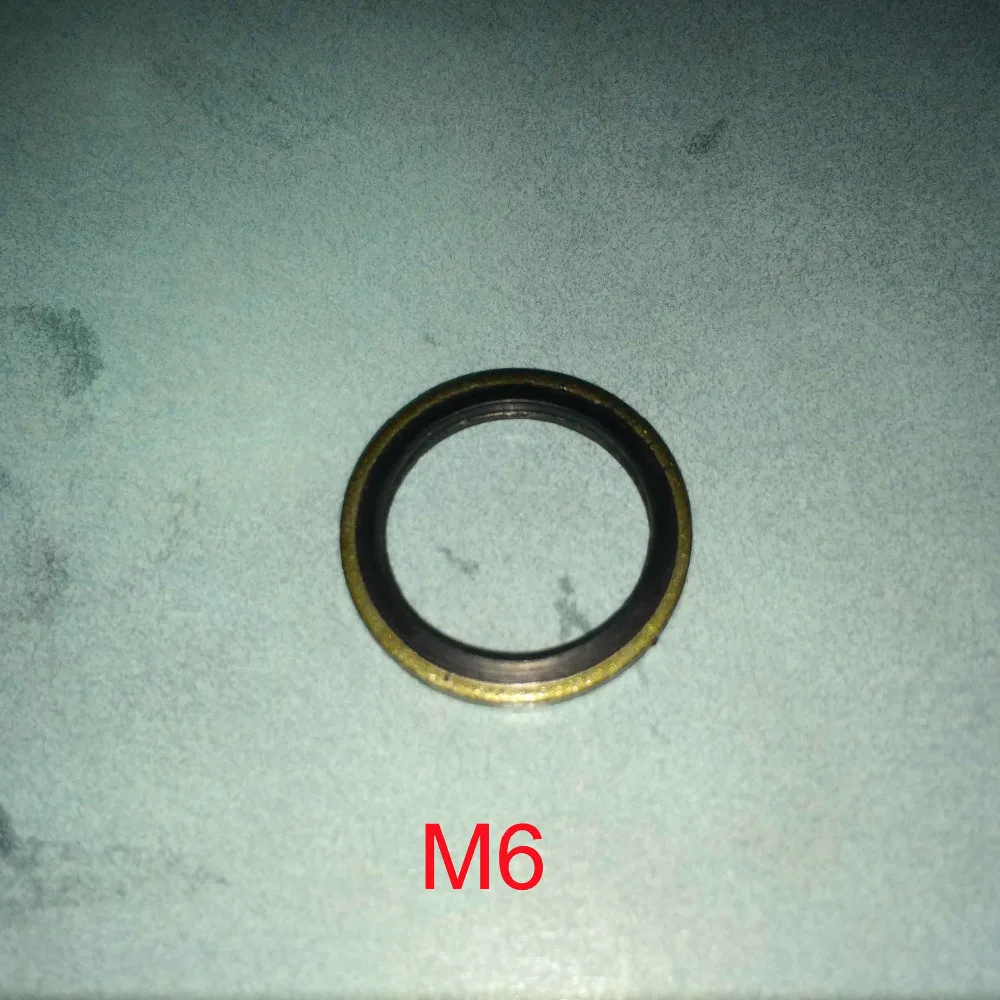 

100 PCS Metal Rubber Bonded Oil Plug Gasket O Ring Seal Fit M6