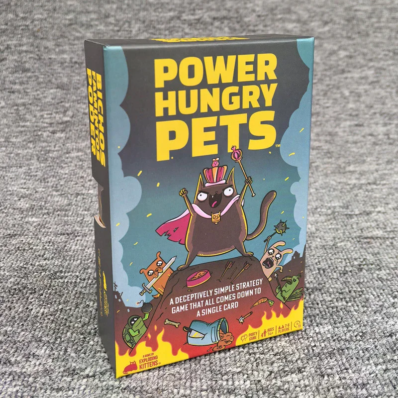 Power Hungry Pets Card Game Family Party Strategy Cards Games Board Game Cards Party Card Challenging Strategy Game