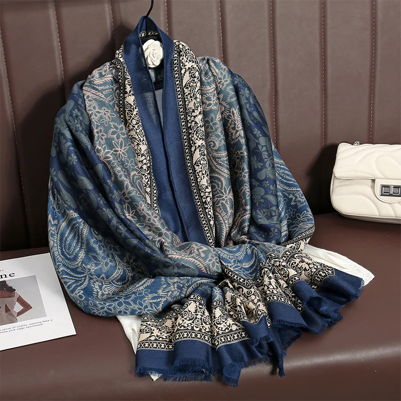 Nouveau Paisley coton Pashmina châle dame enveloppement chaud hiver foulards automne Design imprimé femme Foulard plage étoles écharpe de luxe