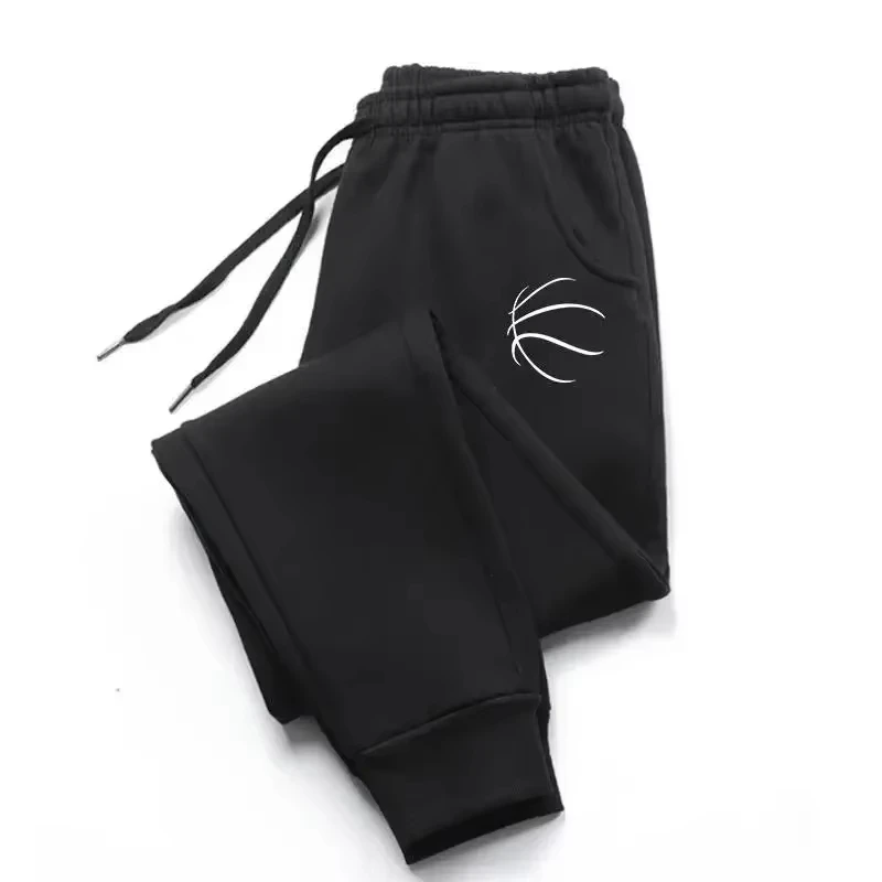 Pantalon de survêtement pour hommes, imprimé de luxe, polaire, chaud, Jogging, plusieurs paquets, pantalon droit d'extérieur, automne hiver