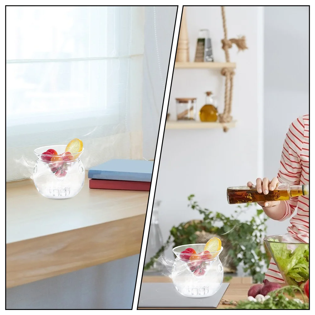 

Alipis Glass Salad Bowl Tableware Transparent Serving Container for Home and Party Use