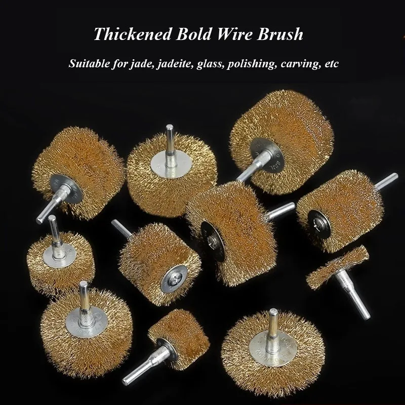 Shank 3/6mm Electric wire brush Grinding wheel rust removal multi-layer copper wire Iron polishing cleaning Bowl polishing brush