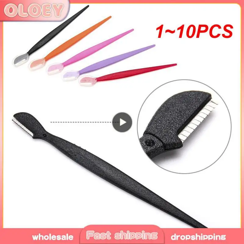 1~10PCS Premium Eyebrow Trimmer Precise Beautiful Eyebrow Razor Sleek Stainless Steel Eyebrow Shaper Trendy Durable Lightweight