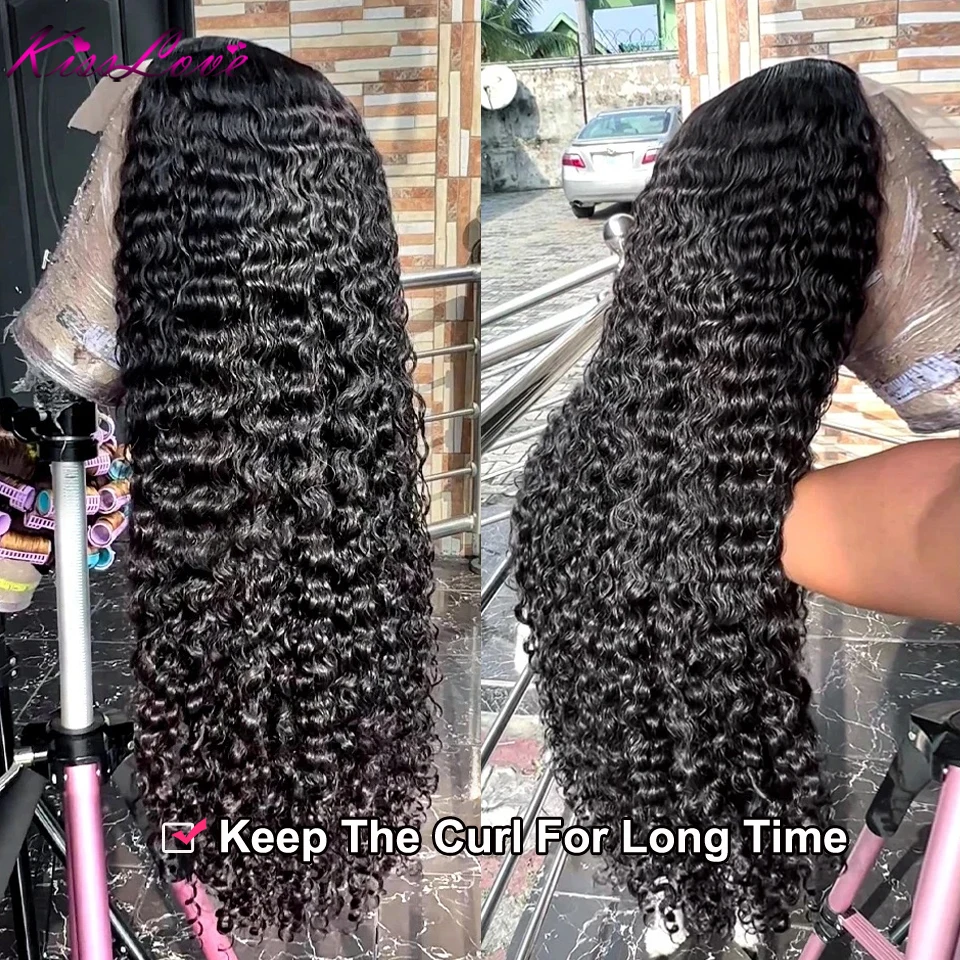 Deep Waveวิกผม 13x 6/13x4 HDโปร่งใสลูกไม้ด้านหน้าด้านหน้ามนุษย์Wigs 360 ด้านหน้าลูกไม้วิกผมผมมนุษย์Cury 5X5 HDปิดลูกไม้วิกผม