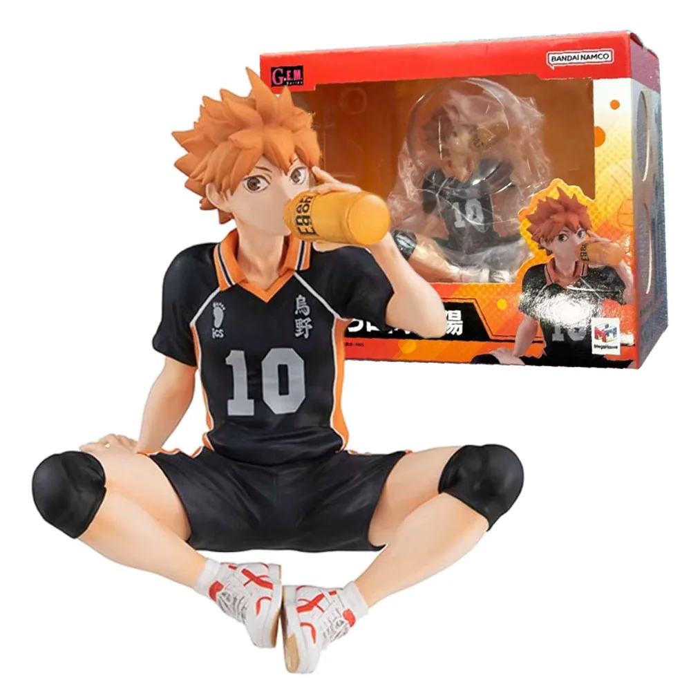 10cm anime haikyuu hinata shoyo tobio kageyama figura na palma bonito modelo brinquedos presentes coleção decoração ornamentos pvc