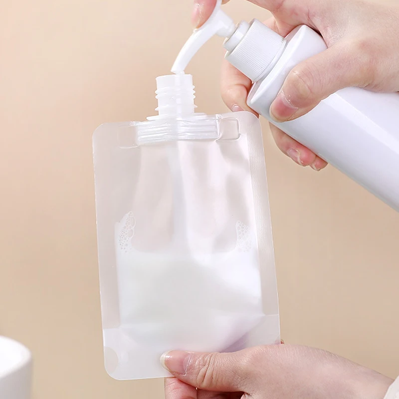 10Pcs 30/50/100ml Travel Dispenser Packaging Bag Liquid Lotion Portable Reusable Shampoo Cosmetic Leakproof Storage Containers