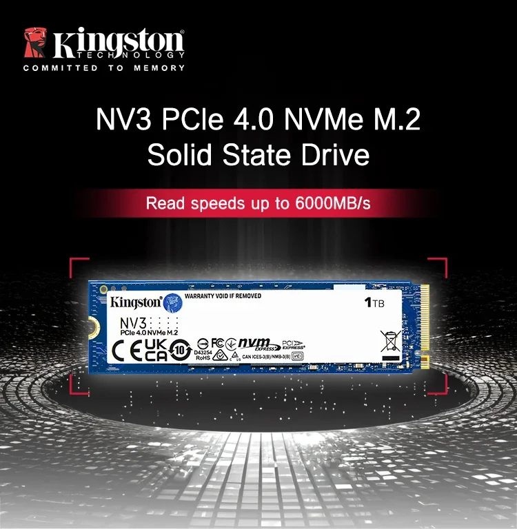 Kingston NV3 M.2 2280 NVMe SSD 高速ソリッドステートドライブ