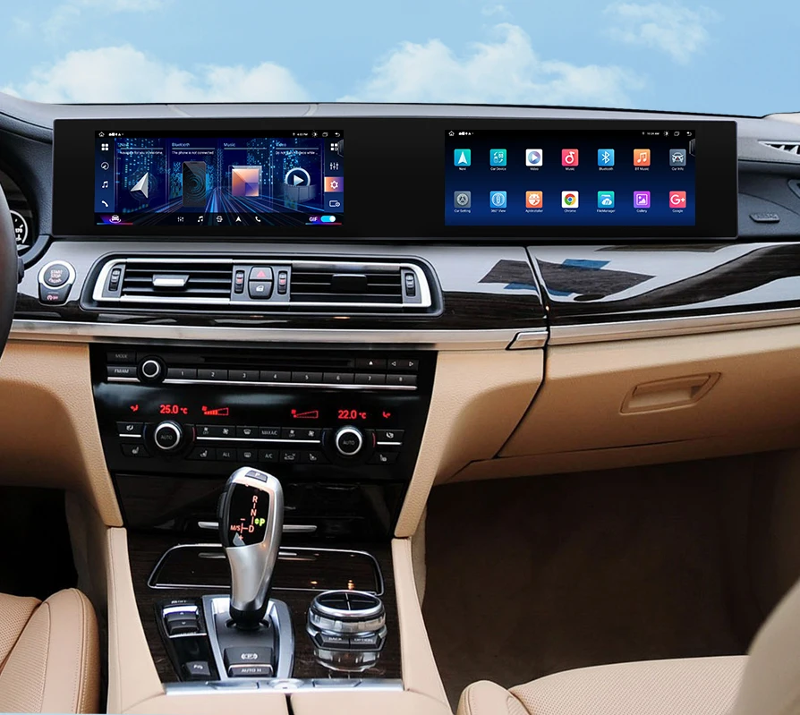 

Android Auto Carpaly Stereo For BMW 7 Series NBT 2013-2015 Dual Screen 25“ Car Radio GPS Navigation Co-pilot Multimedia Player