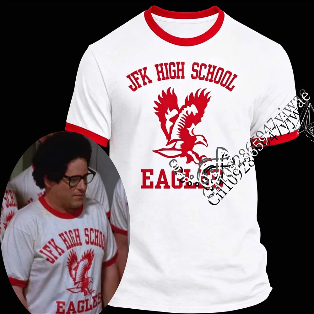 JFK High School Eagles Seinfeld George Costanza Same Style T-shirt Casual Retro T-shirt Movie Fans Tee Summer Adult Kid T-shirts