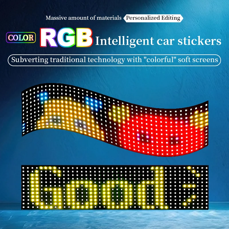 لوحة بكسل مصفوفة مضيئة LED 5 فولت USB بلوتوث App التحكم للتخصيص النص خربش التمرير الرسوم المتحركة لعلامة LED ذاتية الصنع #2