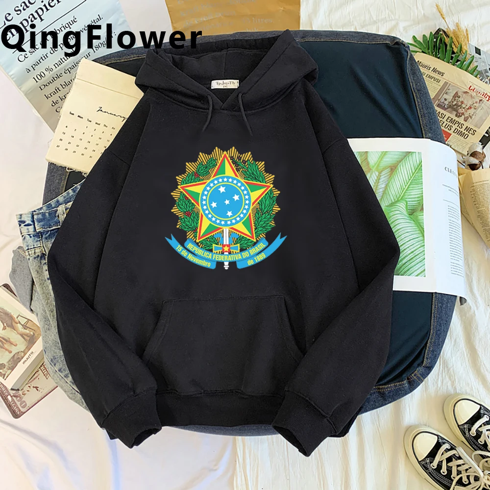 brazil hoodies male graphic y2k aesthetic men clothing hoddies Korea