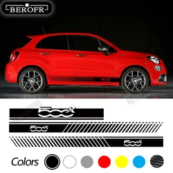 For Fiat 500X Cross Sport Stripes Car Hood Both Side Sticker Auto Body Engine Decor Cover Decals Vinyl Exterior Accessories