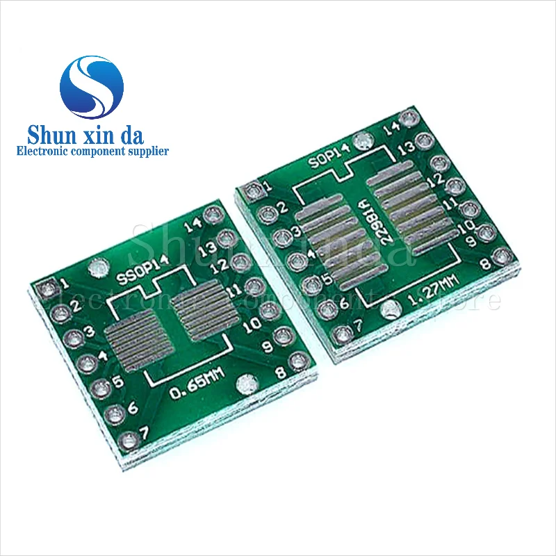 10 Stuks Tsop14 Ssop14 Sop14 Sop-14 Naar Dip14 Pcb Transfer Board Dip Pin Board Pitch Ic Adapter Plaat Conversiebord