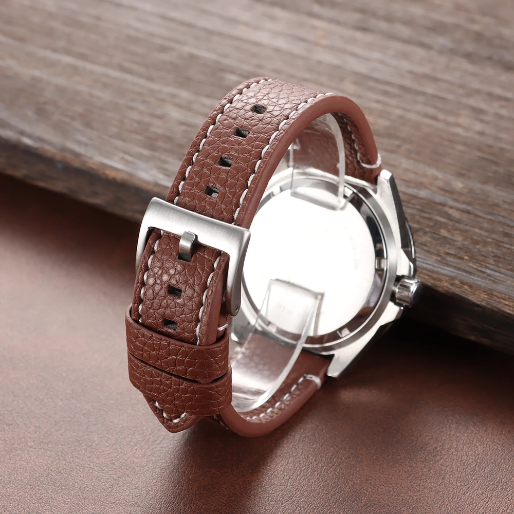 Leder-Uhrenarmband mit Litschi-Muster 18mm 20mm 22mm 24mm Armband für HUAWEI WATCH GT4 5 Pro Ersatz Universelle Weiche Uhrenarmbänder – Detail 11