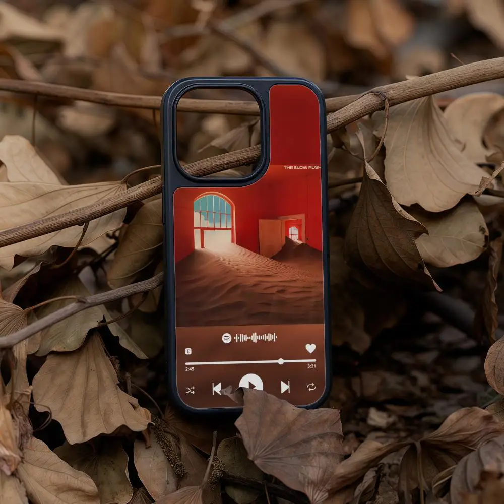 

Phone Case For iPhone 17 16 15 14 13 12 Pro Max Plus Black Frame Acrylic Carbon Fiber Hard Shell T-Tame I-Impala