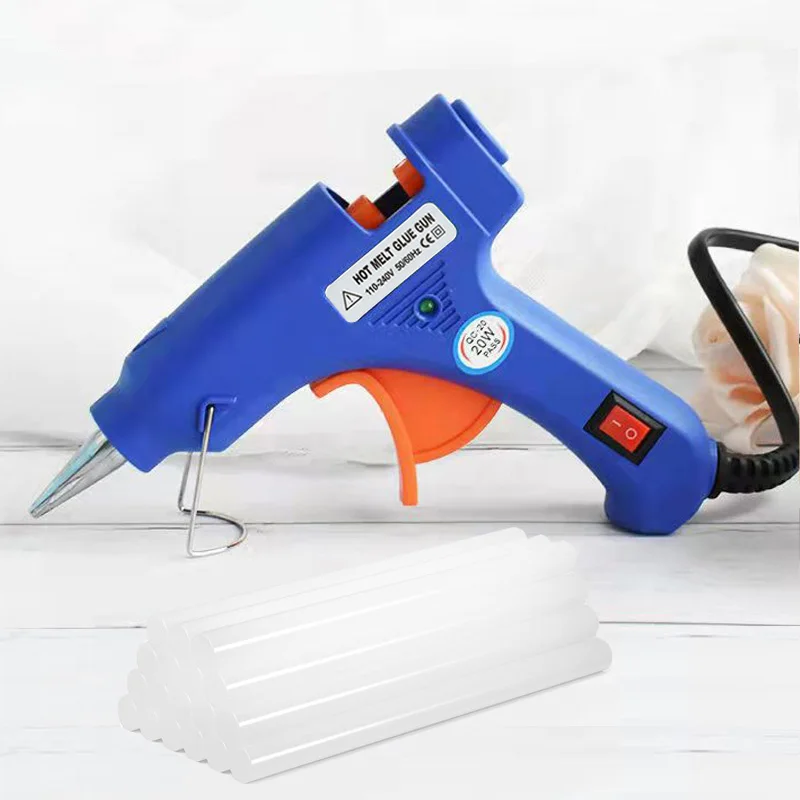 20W Mini Hot Glue Gun, Fast Preheating Glue Gun for Christmas Crafts School DIY Arts Home Quick Repairs, Use 7mm Glue Sticks