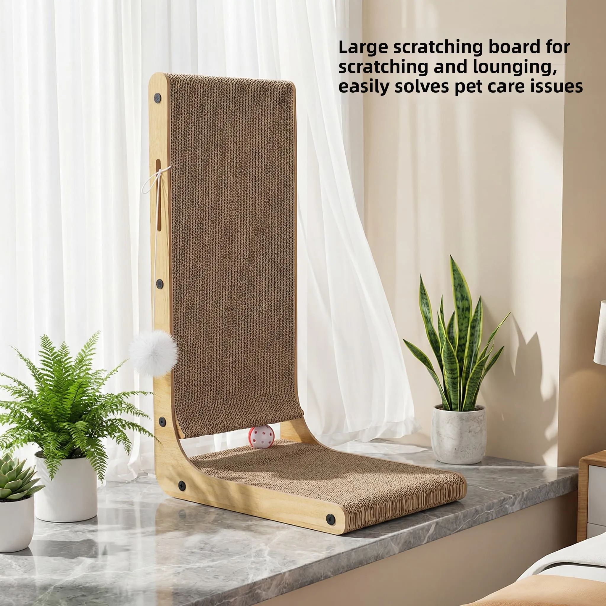 

Большая интегрированная когтеточка из гофрированного картона, износостойкая, вертикальная, для домашнего использования, игрушка для животных