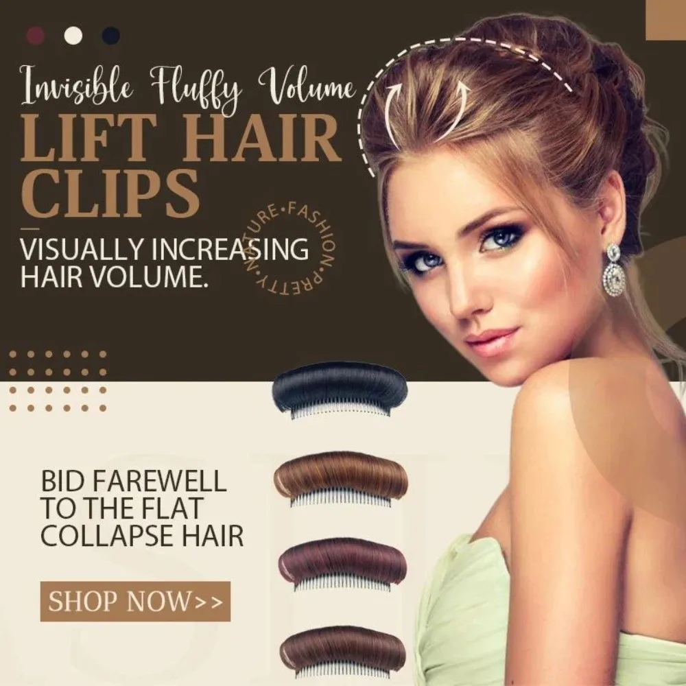 Comfortable Invisible Fluffy Hair Pad High Temperature Fiber Insert Comb Fluffy Hair Clip Wig Cushion Women's Styling