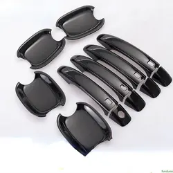 Per Audi A4 B8 2009 2010 2011 2012 2013 2014 2015 2016 Nero Lucido Cromato Auto Maniglia Della Porta Della Copertura Della Adesivo Accessori Per Lo Styling
