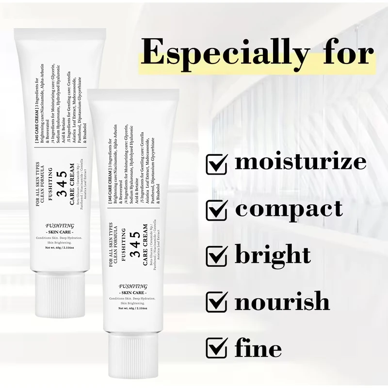 345 Series Skincare Combo PDRN Centella Face Cream & Eye Cream  Deep Moisture Brightening Soothing Repair Hydration Recovery Kit