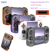 R46S Retro Handheld Game Console WIFI Bluetooth Linux System 128G 4.0inch IPS Screen Two-player Built-in Classic Games