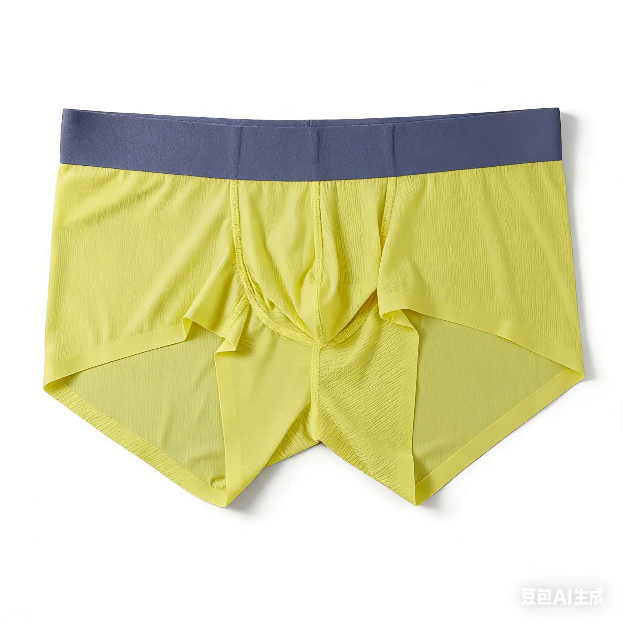 Men's Ice Silk Underwear Ribbed Ice Silk Seamless Thin Elastic Comfy Quick Dry Sports Trunks Youth Sexy Penis Bulge Boxer Shorts