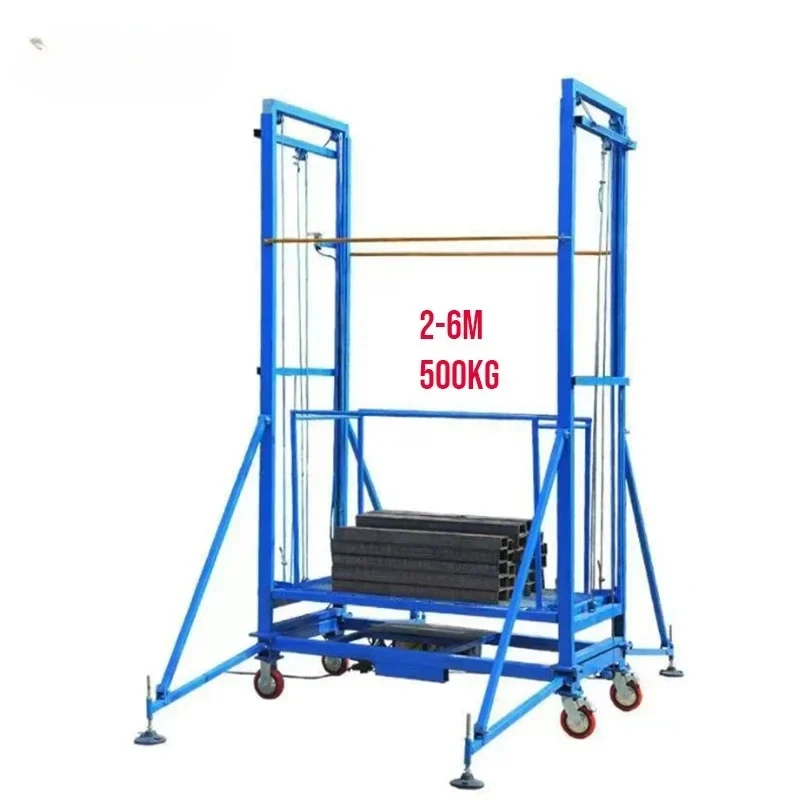 

(Marine) 2-6m 500Kg Mobile Electric Lifting Scaffold Tracked Boom Lift Stair Lift For Home Suspended Platform Elevator