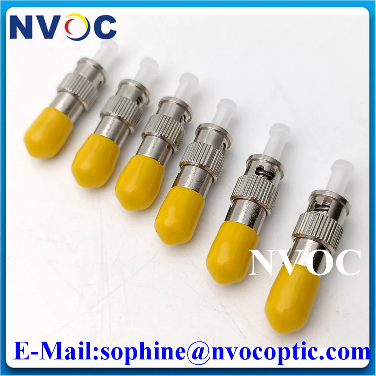 50Pcs ST/UPC Fiber Optic Attenuator Male to Female Type 0~30DB Optional,ST/UPC Fixed Male to Female Plug-in Fiber Optic Adapter