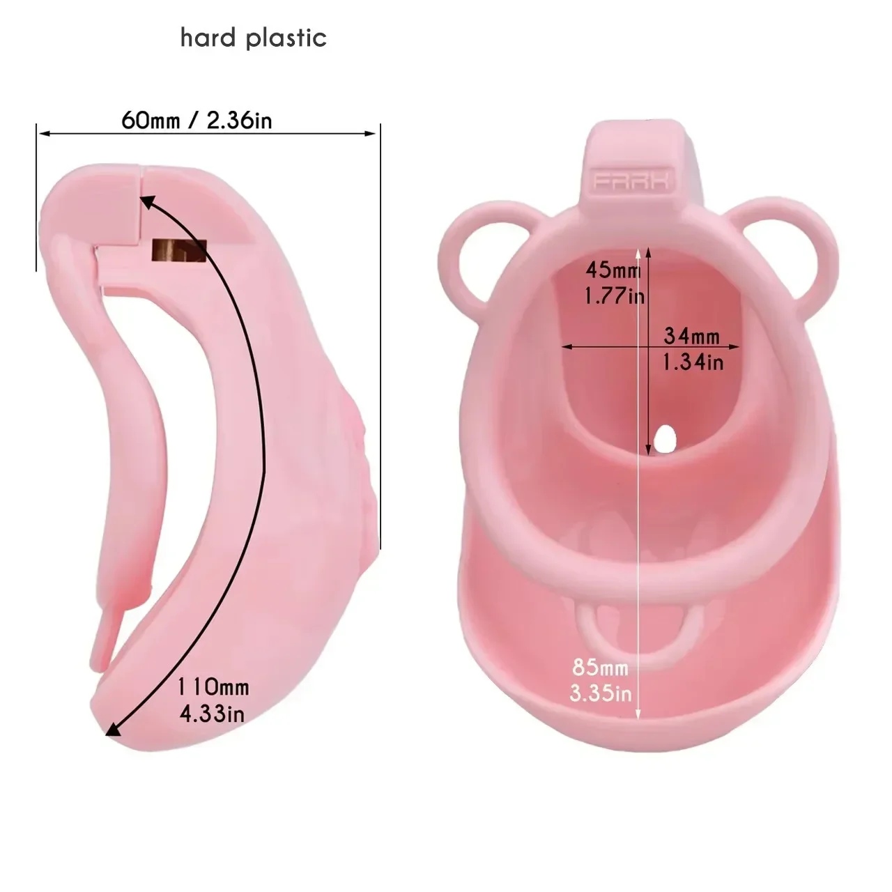 Male To Female Chastity Cage with Full Cover Realistic Vaigna Texture with 4 Penis Rings Cock Belt Plastic BDSM Sex Toys for Man