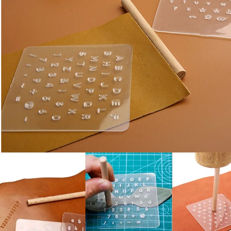 

Leather Stamping Capital Lowercase Alphabet Numbers Stamp Set Plastic Letter Name Logo Tools for Leather Paper Rubber Craft Tool