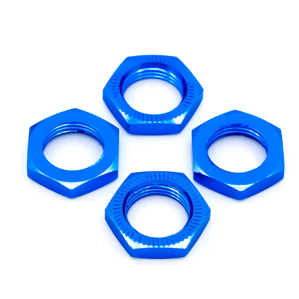 4PCS 17mm Wheel Nut Hex Adapter Thread Pitch 1.25mm For Some RC Hobby Model Car Hobao Wheel Nut 1/8 RC Model Car Accessorys