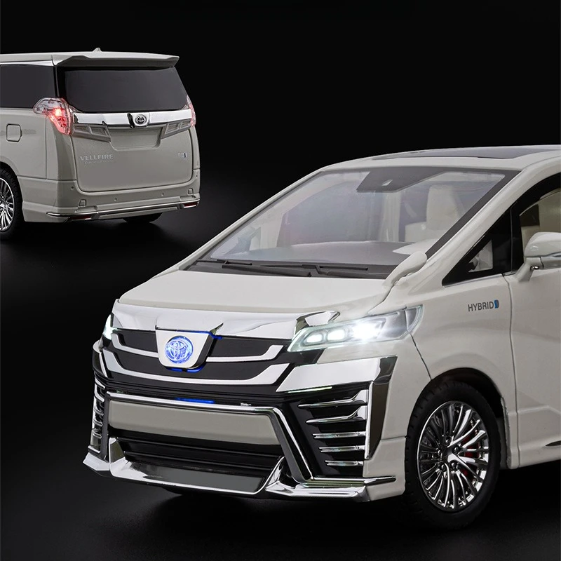1:18 vellfire mpv alta simulação diecast metal liga modelo carro som luz coleção crianças brinquedos presentes