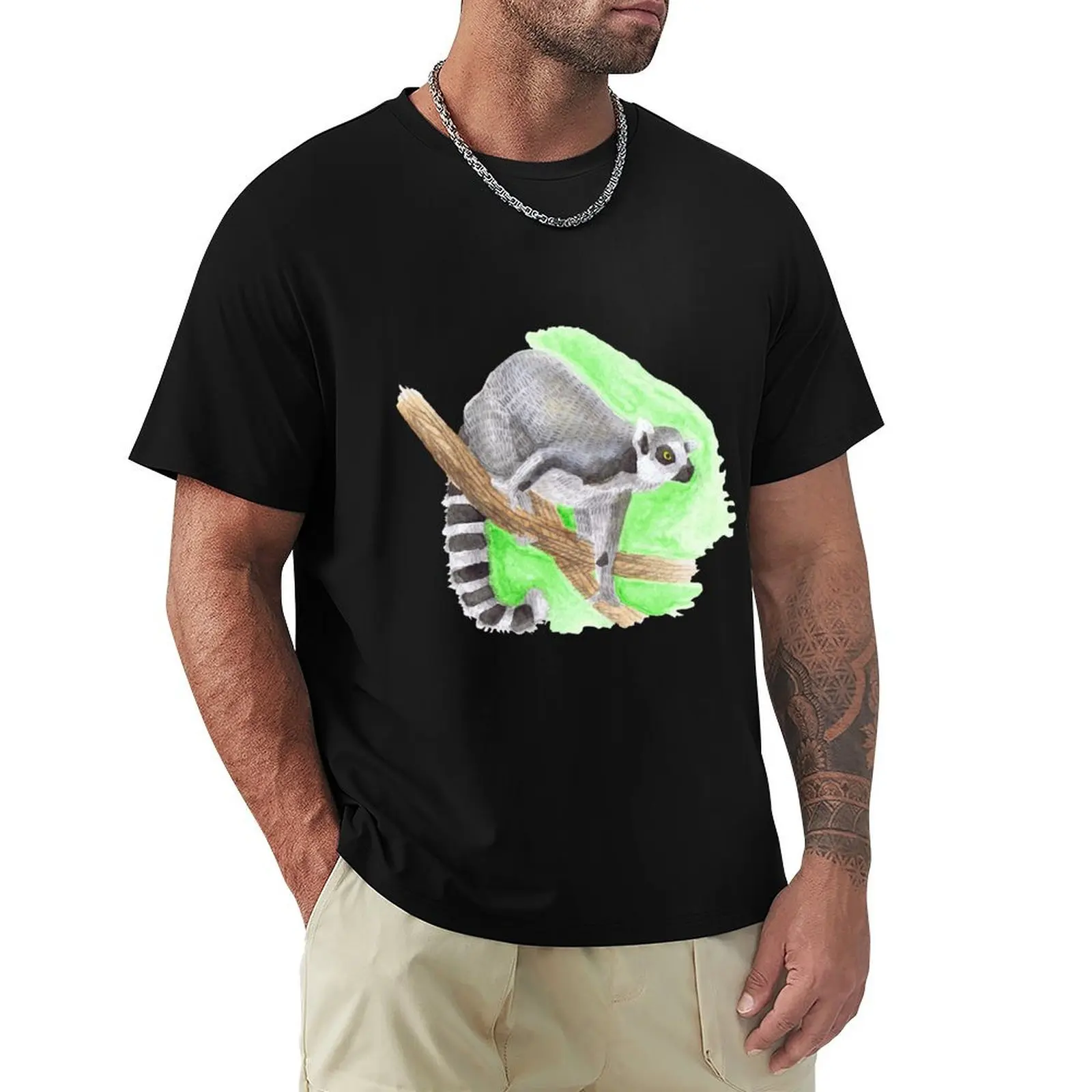 

ring-tailed lemur T-Shirt Holiday Casual Short Sleeve Top