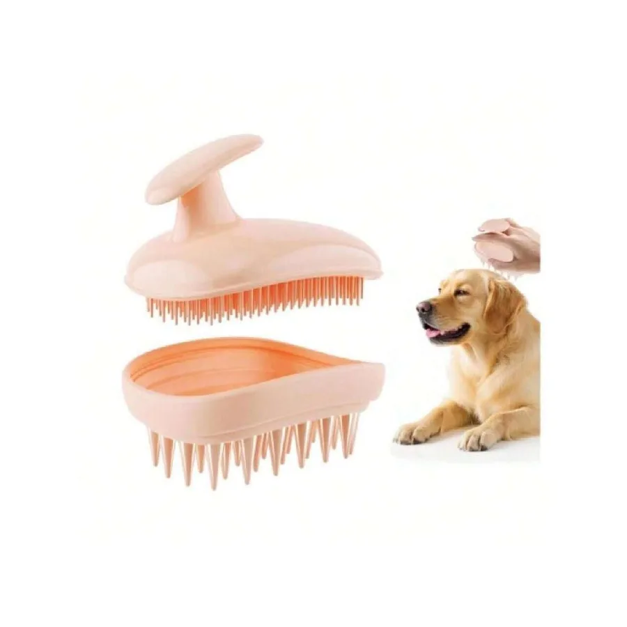 

【New style】2-In-1 Dog Bath Brush For Grooming and Massage - Pet Silicone Brush For Long and Short Haired Dogs And Cats, Dog Scr