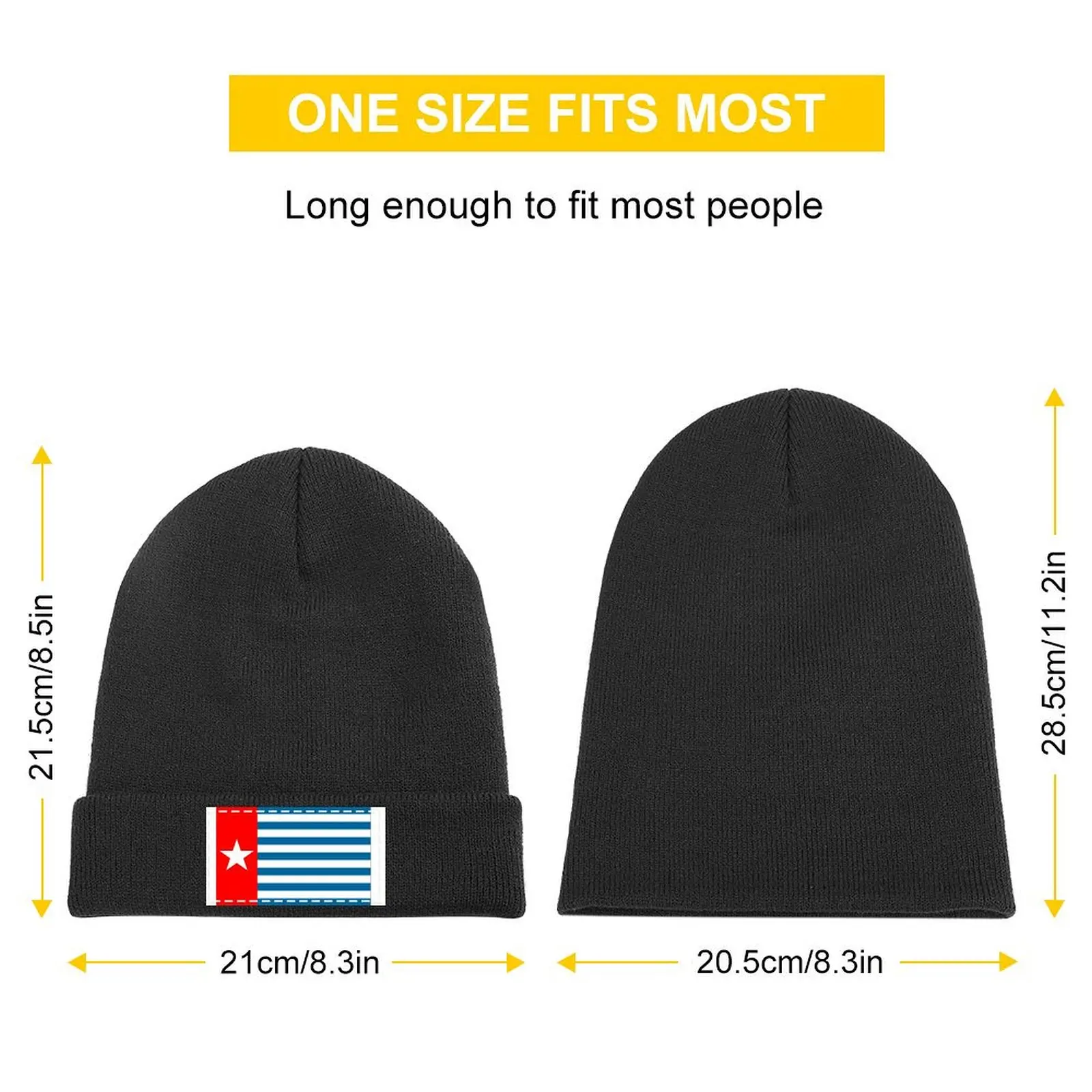 The morning star flag of West Papua. Knitted Cap Luxury Cap Luxury Brand Mens Hats Women's