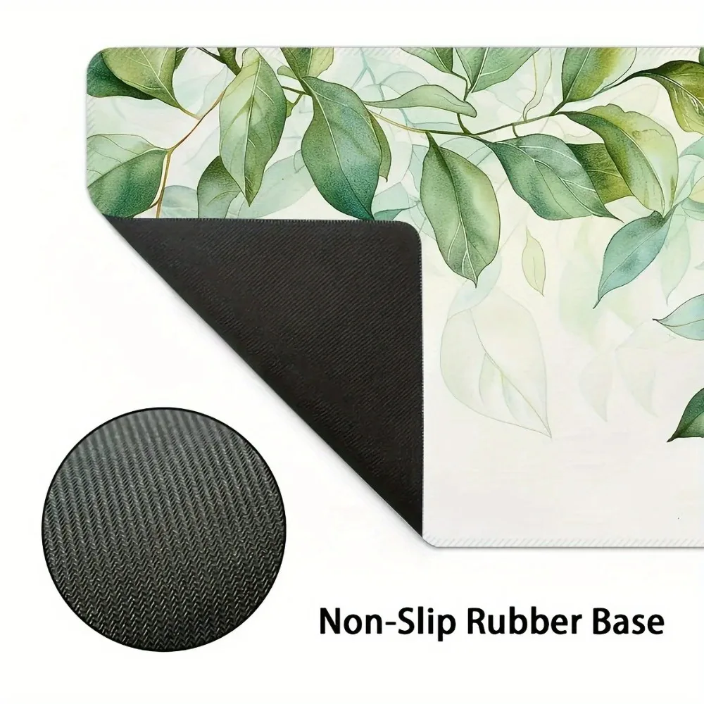 Tapis de souris gaming à motif feuille d'eucalyptus, organiseurs et plateaux de bureau, tapis de souris, alfombrillas gaming