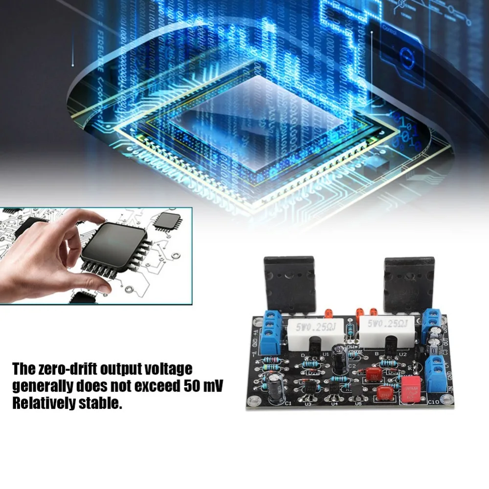 Reliable 2SC5200+2SA1943 Power Amplifier Board Low Noise 100W Amp Board Speaker Circuit Protection Board DIY Assembly view 2