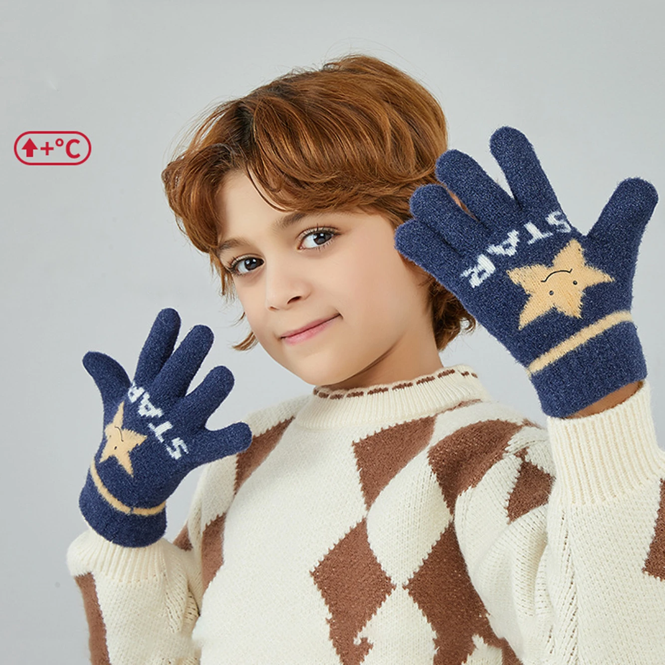 4-16 Years Old мерч а4 Mens Gloves A4 Lamba Logo Print Fingerless Gloves Warm Knitted Gloves Outdoor Women Bicycle Gloves