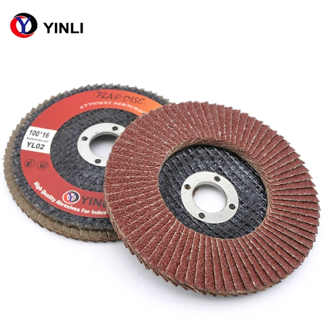 Abrasive tools 100*16 red sand 4 flap disc t27 grit 60