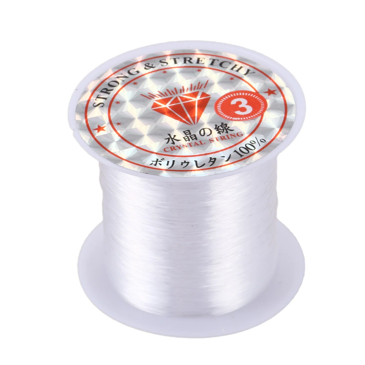 Jewelry Beading Thread 0.3mm Dia. Clear Nylon Fishing Spool 17 Lbs