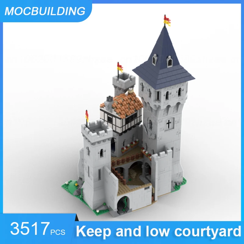 MOC Building Blocks Keep and Low Courtyard Extension for 10305 DIY Assemble Bricks Castle Display Collection Toys Xmas Gifts