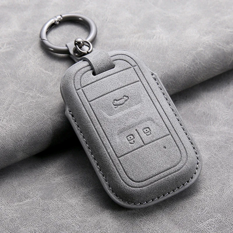 Car Key Case Cover for Chery Tiggo 4 7 Arrizo 5X 3 Tiggo 8 Plus Leather Car Key Shell Accessories